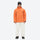 Men's 2-layer snowboard jacket and pants - orange jacket with white pants, for cold-weather winter sports