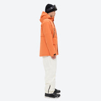 
                  
                    Men's waterproof 2L snow jacket and pants series - orange jacket with white pants, 2-layer waterproof breathable shell
                  
                