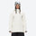 Unisex 2-layer snowboard jacket and pants - white jacket, on-model front view, for skiing and snowboarding