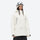 Unisex 2-layer snowboard jacket and pants - white jacket with black pants, for cold-weather winter sports