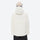 Breathable ski jacket with taped line details - white jacket, back view close crop, for powder days and winter commute