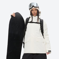 
                  
                    Unisex waterproof 2L snow jacket and pants series - white jacket, for resort and street wear
                  
                