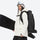 Breathable ski jacket with taped line details - white jacket, for powder days and winter commute