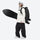 Unisex waterproof 2L snow jacket and pants series - white jacket with black pants, for powder days and winter commute