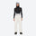 Breathable ski jacket with taped line details - white snow pants with black top, for resort and street wear