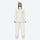 Unisex waterproof 2L snow jacket and pants series - white jacket with white pants, for cold-weather winter sports