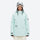 Women's 2-layer insulated ski suit - mint ice blue jacket with cream pants, for skiing and snowboarding