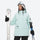 Women's waterproof 2L ski jacket and pants set - mint ice blue jacket with cream pants, for resort and cross-country days