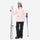 Women's 2-layer insulated ski suit - light pink jacket with black pants, for cold-weather winter sports