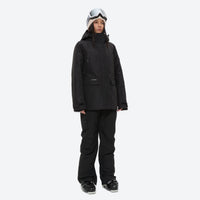 
                  
                    Women's 2-layer insulated ski suit - black jacket with black pants, for resort and cross-country days
                  
                