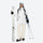 Women's 2-layer insulated ski suit - white jacket with cream pants, for snowy mountain travel