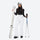 Women's waterproof 3L snow jacket and bib pants - white bib pants with black top, for skiing and snowboarding