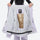 Women's 3-layer breathable ski suit - white, interior lining open flat detail, for snowy mountain travel