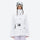 Women's 3-layer breathable ski suit - white jacket with lavender pants, on-model front view, for skiing and snowboarding