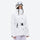 Women's 3-layer breathable ski suit - white jacket with lavender pants, for snowy mountain travel