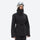 Women's 3-layer breathable ski suit - black jacket with black pants, on-model front view, for cold-weather winter sports
