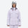 Women's 3-layer breathable ski suit - lavender, on-model front view, for resort and cross-country days