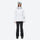 Women's waterproof 3L ski jacket and pants set - white jacket with black pants, for cold-weather winter sports