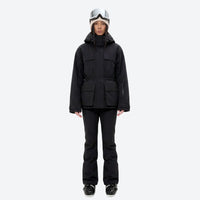 
                  
                    Women's 3-layer breathable ski suit - black jacket with black pants, for cold-weather winter sports
                  
                