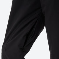 
                  
                    Women's waterproof 3L snow jacket and bib pants - black, thigh zip vent close-up detail, for cold-weather winter sports
                  
                