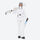Women's 3-layer breathable ski suit - white jacket with lavender pants, for cold-weather winter sports
