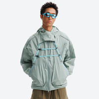 
                  
                    Breathable 2-way wear shell with laser-cut back pocket - mint detachable jacket, for cold-weather outdoor wear
                  
                