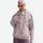 Unisex convertible snowboard jacket with reflective strips - mauve gray detachable jacket, for skiing and snowboarding