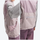 Unisex detachable waterproof jacket with vest mode - pink mauve, pocket close-up two views, for resort and street wear