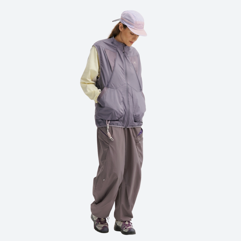Unisex detachable waterproof jacket with vest mode - mauve gray detachable jacket, for cold-weather outdoor wear