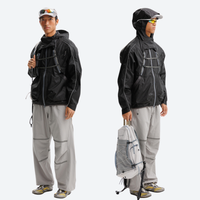 
                  
                    Unisex convertible snowboard jacket with reflective strips - black detachable jacket, for cold-weather outdoor wear
                  
                