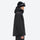 Men's minimalist breathable ski jacket set - black jacket, on-model side view, for cold-weather winter sports