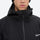 Unisex waterproof 2L snow jacket and pants - black, collar close-up detail, for cold-weather winter sports