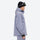 Men's 2-layer snowboard jacket and pants - lavender gray jacket, on-model side view, for cold-weather winter sports