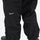 Men's minimalist breathable ski jacket set - black snow pants, leg print close-up detail, for skiing and snowboarding