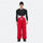 Men's minimalist breathable ski jacket set - red snow pants with black top, on-model front view, for skiing and snowboarding