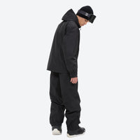 
                  
                    Men's waterproof 2L snow jacket and pants series - black jacket with black pants, for skiing and snowboarding
                  
                