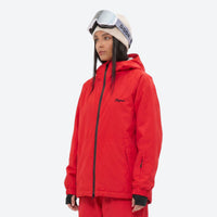 
                  
                    Unisex snowboard jacket and pants with snow gaiters - red jacket, for skiing and snowboarding
                  
                