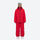 Breathable minimalist 2-layer ski jacket set - red jacket with red pants, for powder days and winter commute
