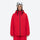Breathable minimalist 2-layer ski jacket set - red jacket, on-model front view, for cold-weather winter sports
