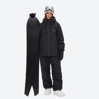 
                  
                    Unisex waterproof 2L snow jacket and pants - black jacket with black pants, for resort and street wear
                  
                
