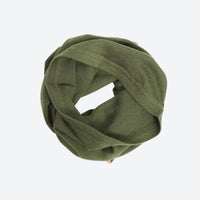 
                  
                    Merino wool neck gaiter in sixteen colors - olive merino wool neckwarmer tube, front product view, for winter mountain trips
                  
                
