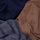 Warm merino neckwarmer for winter sports - navy and brown merino wool fabric, fabric close-up, for hiking and trail walking