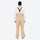 Men's waterproof 3L bib snow pants - tan bib snow pants with white top, on-model back view, for powder and piste riding