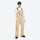 Men's breathable 3-layer suspender ski pants - tan bib snow pants with white top, for resort and backcountry days