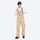 Men's minimalist bib snowboard pants with gaiters - tan bib snow pants, for powder and piste riding