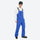 Men's minimalist bib snowboard pants with gaiters - blue bib snow pants with white top, for resort and backcountry days