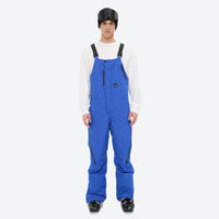 
                  
                    Men's breathable 3-layer suspender ski pants - blue bib snow pants with white top, for resort and backcountry days
                  
                