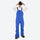 Men's minimalist bib snowboard pants with gaiters - blue bib snow pants, for skiing and snowboarding
