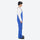 Men's breathable 3-layer suspender ski pants - blue bib snow pants with white top, for powder and piste riding