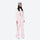 Women's breathable 3-layer suspender ski pants - pink bib snow pants with white top, for skiing and snowboarding
